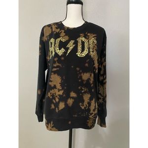 NWT - AC/DC Bleach Splattered Sweatshirt